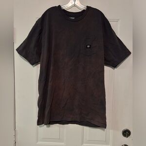 Van’s Mens Mineral Washed‎ Black Pocket T-Shirt Size XL Distressed Short Sleeve